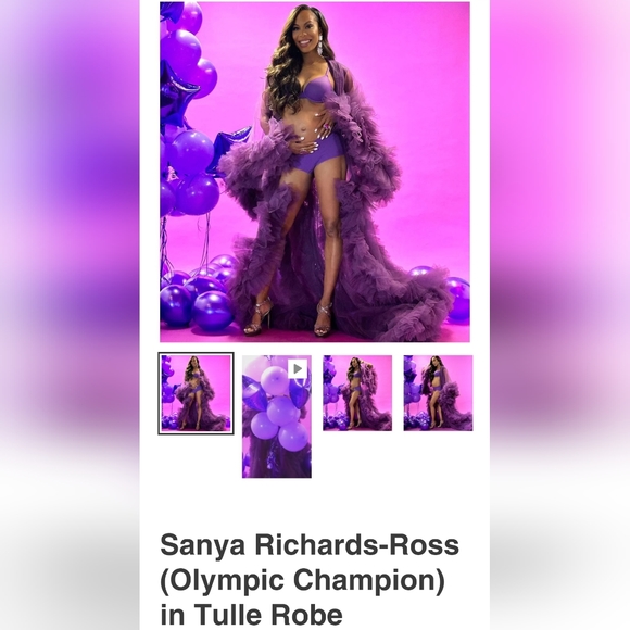 Tulle Maternity Robe with train - Picture 6 of 7